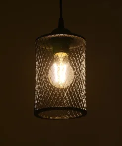 Alternative view of GLOBOSTAR® NOVAON 201-0058 Μοντέρνο Κρεμαστό Φωτιστικό Οροφής με Ντουί 1 x E27 AC 220-240V IP20 - Μαύρο - Μ12 x Π12 x Υ23cm