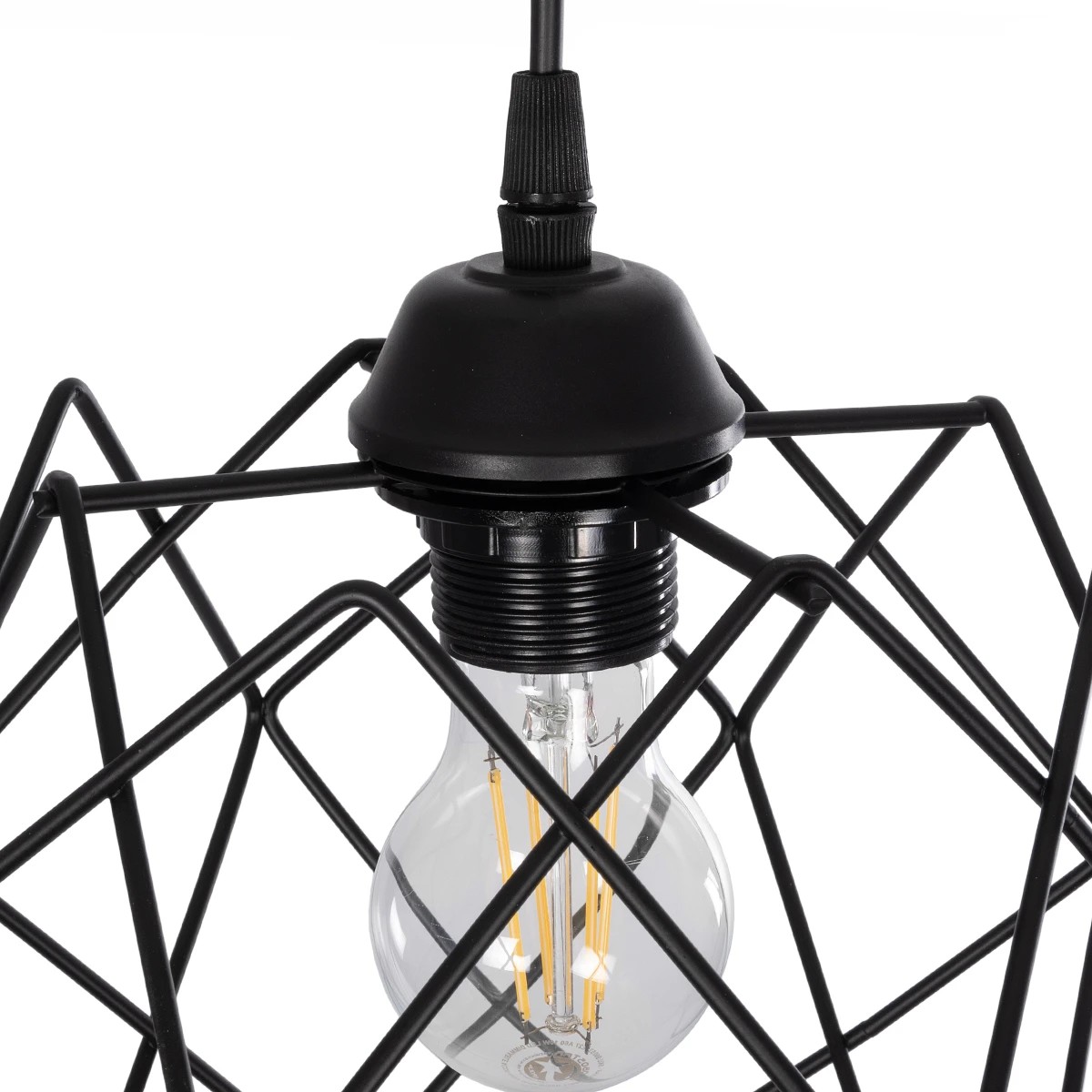 GLOBOSTAR® SOLON 201-0059 Μοντέρνο Κρεμαστό Φωτιστικό Οροφής με Ντουί 1 x E27 AC 220-240V IP20 - Μαύρο - Μ24 x Π24 x Υ23cm 9 GLOBOSTAR® SOLON 201-0059 Μοντέρνο Κρεμαστό Φωτιστικό Οροφής με Ντουί 1 x E27 AC 220-240V IP20 - Μαύρο - Μ24 x Π24 x Υ23cm - Image 8