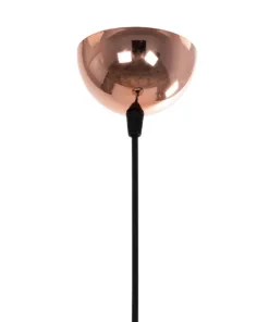 GLOBOSTAR® SOLON 201-0060 Μοντέρνο Κρεμαστό Φωτιστικό Οροφής με Ντουί 1 x E27 AC 220-240V IP20 - Μαύρο & Μελί - Μ16 x Π16 x Υ26cm 19 201 0060 9