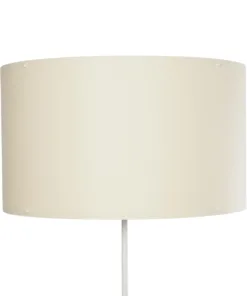 GloboStar® LUMO 201-0071 Μοντέρνο Επιδαπέδιο Φωτιστικό Μονόφωτο 1 x E27 IP20 Μπεζ Ξύλο με Μπεζ Ύφασμα - Μ37 x Π36 x Υ136cm 13 201 0071 5