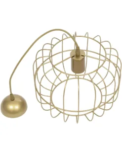 GLOBOSTAR® LUCANA 201-0074 Vintage Κρεμαστό Φωτιστικό Οροφής με Ντουί 1 x E27 AC 220-240V IP20 - Χρυσό - Μ29 x Π29 x Υ23cm 20 201 0074 10