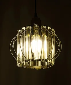 GLOBOSTAR® LUCERO 201-0078 Vintage Κρεμαστό Φωτιστικό Οροφής με Ντουί 1 x E27 AC 220-240V IP20 - Μαύρο, Διάφανο & Χρυσό - Μ24 x Π24 x Υ24cm 12 201 0078 2