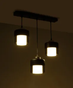 GLOBOSTAR® SHINEVA 201-0080 Vintage Κρεμαστό Φωτιστικό Οροφής με Ντουί 3 x E27 AC 220-240V IP20 - Μαύρο - Μ50 x Π14 x Υ45cm 11 201 0080 2