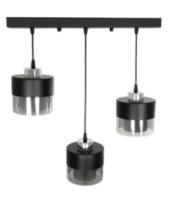 GLOBOSTAR® SHINEVA 201-0080 Vintage Κρεμαστό Φωτιστικό Οροφής με Ντουί 3 x E27 AC 220-240V IP20 - Μαύρο - Μ50 x Π14 x Υ45cm 14 201 0080 5