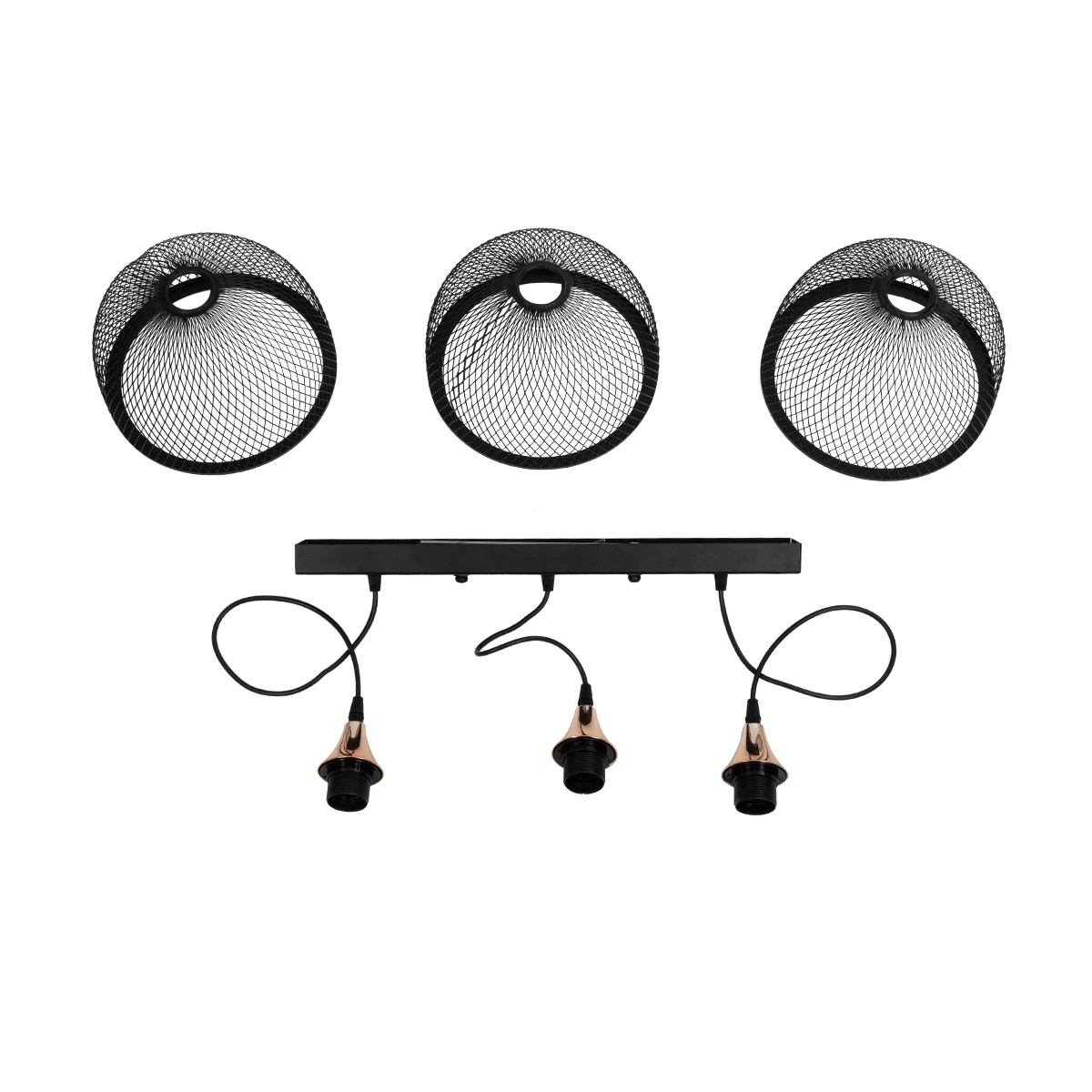 GLOBOSTAR® GLIND 201-0082 Vintage Κρεμαστό Φωτιστικό Οροφής με Ντουί 3 x E27 AC 220-240V IP20 - Μαύρο - Μ55 x Π25 x Υ70cm 11 GLOBOSTAR® GLIND 201-0082 Vintage Κρεμαστό Φωτιστικό Οροφής με Ντουί 3 x E27 AC 220-240V IP20 - Μαύρο - Μ55 x Π25 x Υ70cm - Image 10