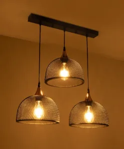 Alternative view of GLOBOSTAR® GLIND 201-0082 Vintage Κρεμαστό Φωτιστικό Οροφής με Ντουί 3 x E27 AC 220-240V IP20 - Μαύρο - Μ55 x Π25 x Υ70cm