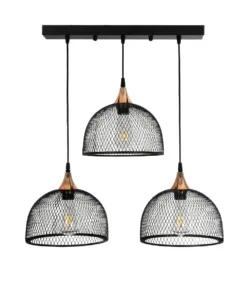 GLOBOSTAR® GLIND 201-0082 Vintage Κρεμαστό Φωτιστικό Οροφής με Ντουί 3 x E27 AC 220-240V IP20 - Μαύρο - Μ55 x Π25 x Υ70cm 13 201 0082 3