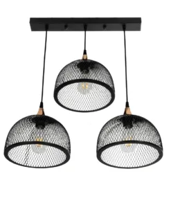 GLOBOSTAR® GLIND 201-0082 Vintage Κρεμαστό Φωτιστικό Οροφής με Ντουί 3 x E27 AC 220-240V IP20 - Μαύρο - Μ55 x Π25 x Υ70cm 14 201 0082 4