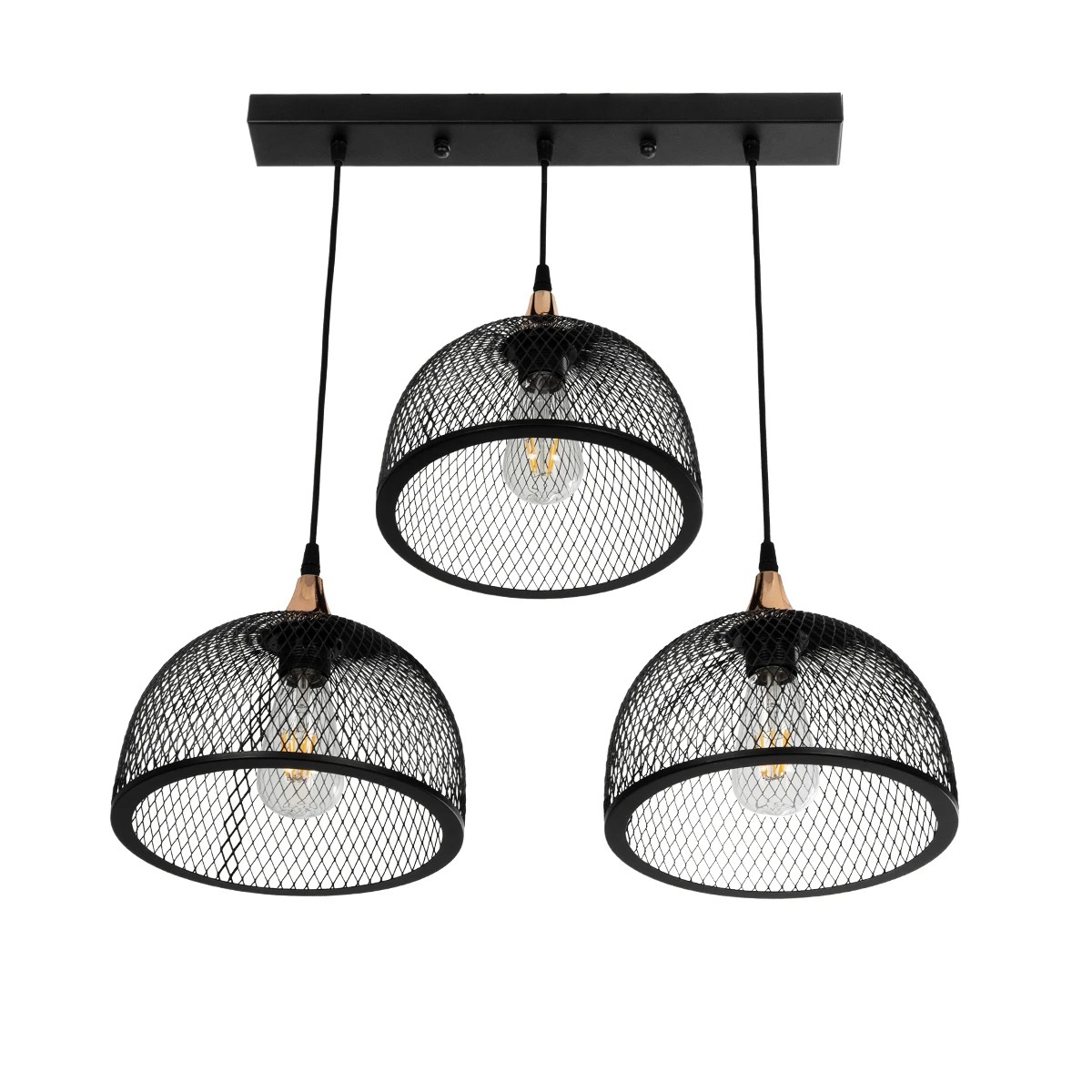 GLOBOSTAR® GLIND 201-0082 Vintage Κρεμαστό Φωτιστικό Οροφής με Ντουί 3 x E27 AC 220-240V IP20 - Μαύρο - Μ55 x Π25 x Υ70cm 5 GLOBOSTAR® GLIND 201-0082 Vintage Κρεμαστό Φωτιστικό Οροφής με Ντουί 3 x E27 AC 220-240V IP20 - Μαύρο - Μ55 x Π25 x Υ70cm - Image 4