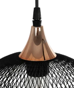 GLOBOSTAR® GLIND 201-0082 Vintage Κρεμαστό Φωτιστικό Οροφής με Ντουί 3 x E27 AC 220-240V IP20 - Μαύρο - Μ55 x Π25 x Υ70cm 17 201 0082 7