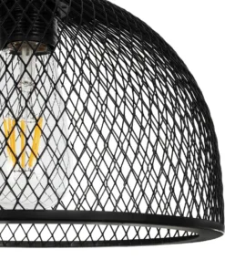 GLOBOSTAR® GLIND 201-0082 Vintage Κρεμαστό Φωτιστικό Οροφής με Ντουί 3 x E27 AC 220-240V IP20 - Μαύρο - Μ55 x Π25 x Υ70cm 18 201 0082 8