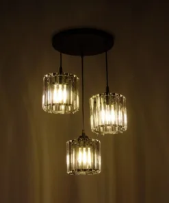 Alternative view of GLOBOSTAR® FLAREX 201-0084 Vintage Κρεμαστό Φωτιστικό Οροφής με Ντουί 3 x E27 AC 220-240V IP20 - Μαύρο & Διάφανο - Μ40 x Π40 x Υ50cm