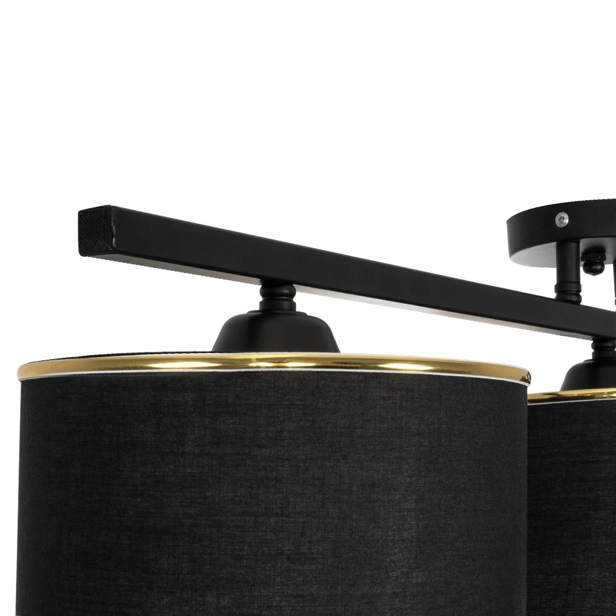 GloboStar® GLOWEN 201-0086 Vintage Φωτιστικό Οροφής Ράγα Τρίφωτο 3 x E27 IP20 Μαύρο Μέταλλο με Καφέ Υφάσμα - Μ80 x Π20 x Υ20cm 7 GloboStar® GLOWEN 201-0086 Vintage Φωτιστικό Οροφής Ράγα Τρίφωτο 3 x E27 IP20 Μαύρο Μέταλλο με Καφέ Υφάσμα - Μ80 x Π20 x Υ20cm - Image 6