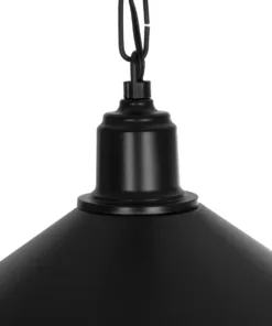 GLOBOSTAR® GLORA 201-0090 Vintage Κρεμαστό Φωτιστικό Οροφής με Ντουί 1 x E27 AC 220-240V IP20 - Μαύρο & Μπεζ - Μ30 x Π30 x Υ29cm 18 201 0090 8