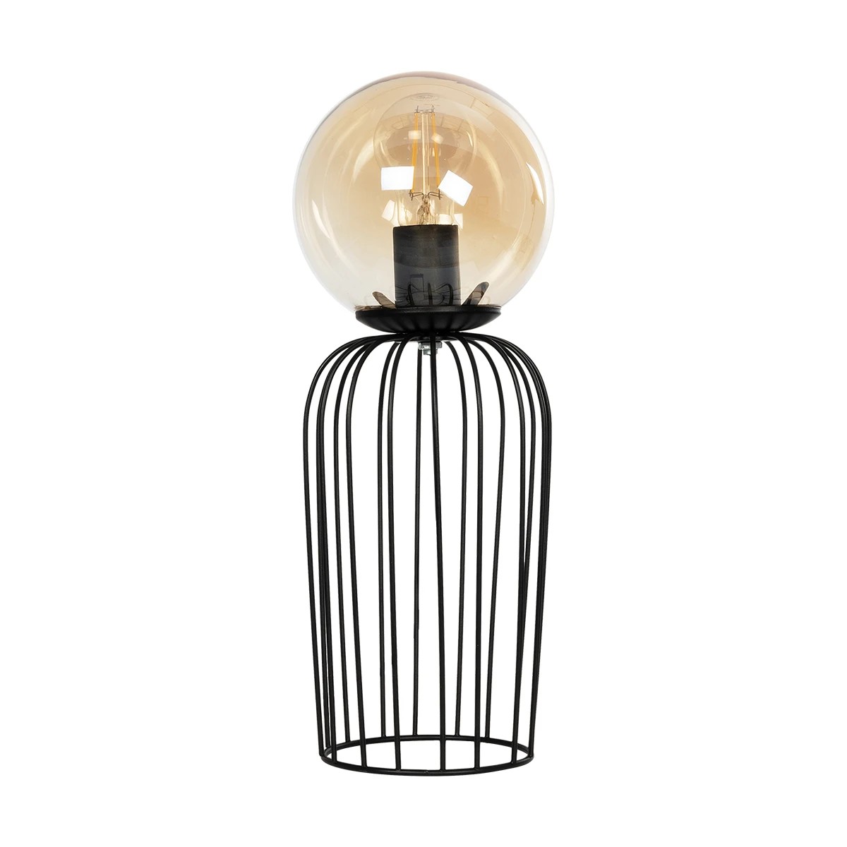 GloboStar® ZENITH 201-0094 Vintage Επιτραπέζιο Φωτιστικό Μπάλα Μονόφωτο 1 x E27 IP20 Μαύρο Μέταλλο με Μελί Γυαλί - Μ15 x Π15 x Υ40cm 4 GloboStar® ZENITH 201-0094 Vintage Επιτραπέζιο Φωτιστικό Μπάλα Μονόφωτο 1 x E27 IP20 Μαύρο Μέταλλο με Μελί Γυαλί - Μ15 x Π15 x Υ40cm - Image 3