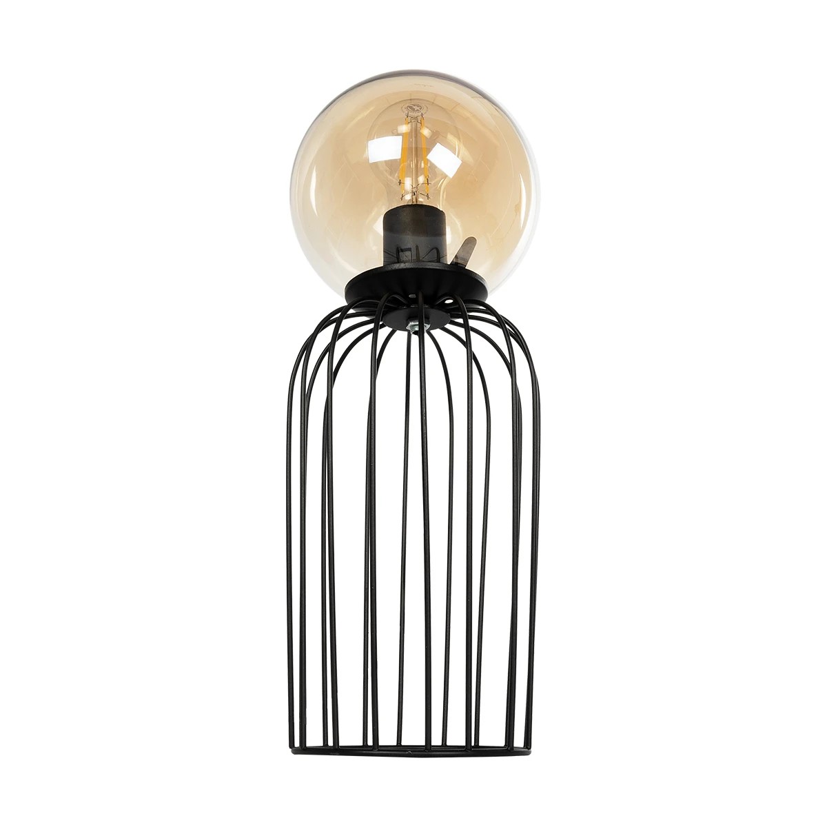 GloboStar® ZENITH 201-0094 Vintage Επιτραπέζιο Φωτιστικό Μπάλα Μονόφωτο 1 x E27 IP20 Μαύρο Μέταλλο με Μελί Γυαλί - Μ15 x Π15 x Υ40cm 5 GloboStar® ZENITH 201-0094 Vintage Επιτραπέζιο Φωτιστικό Μπάλα Μονόφωτο 1 x E27 IP20 Μαύρο Μέταλλο με Μελί Γυαλί - Μ15 x Π15 x Υ40cm - Image 4