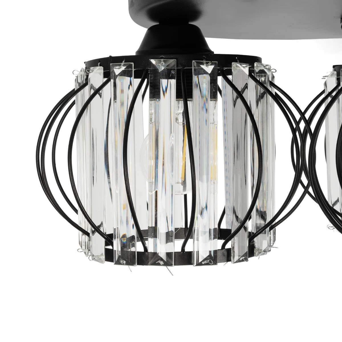 GloboStar® ILLUME 201-0100 Vintage Φωτιστικό Οροφής Κρύσταλλα Τρίφωτο 3 x E27 IP20 Μαύρο & Χρυσό Μέταλλο με Διάφανο Κρύσταλλο - Μ50 x Π50 x Υ19cm 6 GloboStar® ILLUME 201-0100 Vintage Φωτιστικό Οροφής Κρύσταλλα Τρίφωτο 3 x E27 IP20 Μαύρο & Χρυσό Μέταλλο με Διάφανο Κρύσταλλο - Μ50 x Π50 x Υ19cm - Image 5