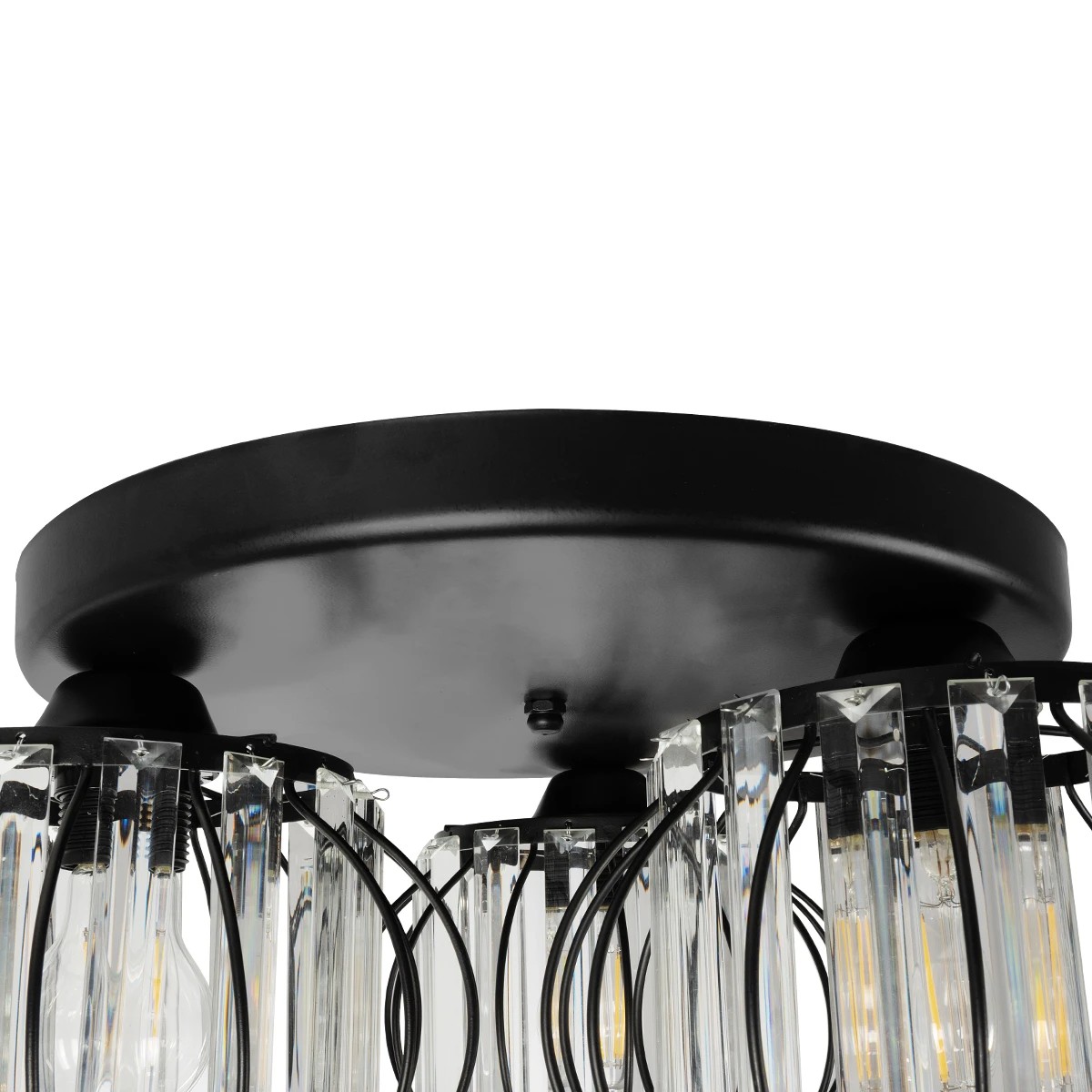 GloboStar® ILLUME 201-0100 Vintage Φωτιστικό Οροφής Κρύσταλλα Τρίφωτο 3 x E27 IP20 Μαύρο & Χρυσό Μέταλλο με Διάφανο Κρύσταλλο - Μ50 x Π50 x Υ19cm 8 GloboStar® ILLUME 201-0100 Vintage Φωτιστικό Οροφής Κρύσταλλα Τρίφωτο 3 x E27 IP20 Μαύρο & Χρυσό Μέταλλο με Διάφανο Κρύσταλλο - Μ50 x Π50 x Υ19cm - Image 7