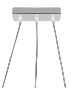 GLOBOSTAR® RAZIA 201-0101 Vintage Κρεμαστό Φωτιστικό Οροφής με Ντουί 3 x E27 AC 220-240V IP20 - Ασημί & Διάφανο - Μ60 x Π30 x Υ25cm 17 201 0101 8