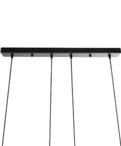 GLOBOSTAR® PULSAR 201-0103 Vintage Κρεμαστό Φωτιστικό Οροφής με Ντουί 4 x E27 AC 220-240V IP20 - Μαύρο - Μ80 x Π22 x Υ46cm 15 201 0103 7