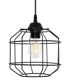 GLOBOSTAR® RAYNO 201-0108 Vintage Κρεμαστό Φωτιστικό Οροφής με Ντουί 3 x E27 AC 220-240V IP20 - Μαύρο - Μ42 x Π42 x Υ60cm 14 201 0108 6