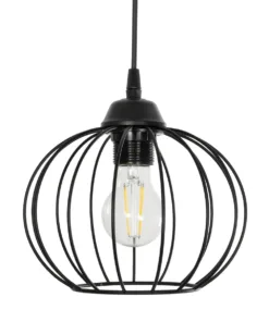 GLOBOSTAR® FLAMIA 201-0109 Vintage Κρεμαστό Φωτιστικό Οροφής με Ντουί 3 x E27 AC 220-240V IP20 - Μαύρο - Μ44 x Π44 x Υ66cm 14 201 0109 6