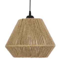 GLOBOSTAR® GLARO 201-0112 Vintage Κρεμαστό Φωτιστικό Οροφής με Ντουί 1 x E27 AC 220-240V IP20 - Μπεζ & Μαύρο - Μ32 x Π32 x Υ30cm 14 201 0112 4