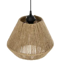 GLOBOSTAR® GLARO 201-0112 Vintage Κρεμαστό Φωτιστικό Οροφής με Ντουί 1 x E27 AC 220-240V IP20 - Μπεζ & Μαύρο - Μ32 x Π32 x Υ30cm 16 201 0112 6