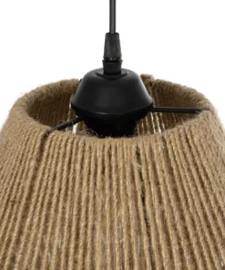 GLOBOSTAR® GLARO 201-0112 Vintage Κρεμαστό Φωτιστικό Οροφής με Ντουί 1 x E27 AC 220-240V IP20 - Μπεζ & Μαύρο - Μ32 x Π32 x Υ30cm 18 201 0112 8