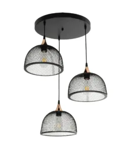 GLOBOSTAR® FLICKA 201-0113 Vintage Κρεμαστό Φωτιστικό Οροφής με Ντουί 3 x E27 AC 220-240V IP20 - Μαύρο & Χάλκινο - Μ55 x Π55 x Υ65cm 12 201 0113 4