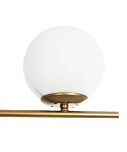 GLOBOSTAR® GLOBUS 201-0119 Μοντέρνο Φωτιστικό Οροφής με Ντουί 2 x E27 AC 220-240V IP20 - Χρυσό & Λευκό - Μ65 x Π15 x Υ623cm 16 201 0119 7