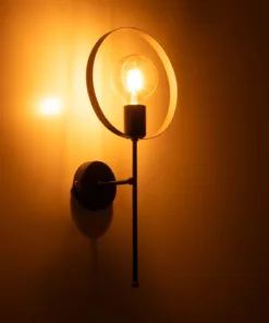 GLOBOSTAR® SOPA 201-0120 Μοντέρνο Φωτιστικό Τοίχου - Απλίκα με Ντουί 1 x E27 AC 220-240V IP20 - Μαύρο - Μ23 x Π15 x Υ51cm 8 201 0120 2