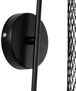 GLOBOSTAR® HANDANG 201-0123 Vintage Φωτιστικό Τοίχου - Απλίκα με Ντουί 1 x E27 AC 220-240V IP20 - Μαύρο - Μ12 x Π24 x Υ34cm 15 201 0123 7