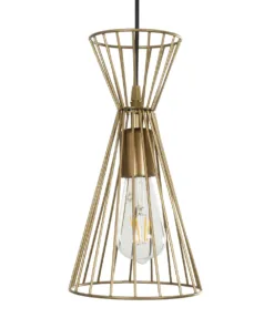 GLOBOSTAR® FLIXIO 201-0126 Vintage Κρεμαστό Φωτιστικό Οροφής με Ντουί 3 x E27 AC 220-240V IP20 - Χρυσό - Μ40 x Π40 x Υ70cm 16 201 0126 6