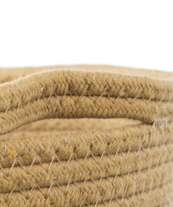 GloboStar® Artificial Garden HYDRA 20206 Διακοσμητικό Πλεκτό Καλάθι - Κασπώ Γλάστρα - Flower Pot Μπεζ με Μαύρο Π25cm x Υ25cm 13 20206 5