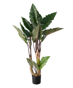 GloboStar® GloboStar® Artificial Garden RAINBOW TARO 20208 Τεχνητό Διακοσμητικό Φυτό Κολοκασία Υ160cm