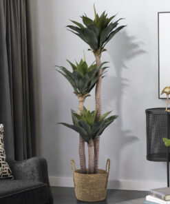 GloboStar® Artificial Garden TINOS 20292 Διακοσμητικό Πλεκτό Καλάθι - Κασπώ Γλάστρα - Flower Pot Μπεζ Φ35cm x Υ30cm 17 20215 20292 1