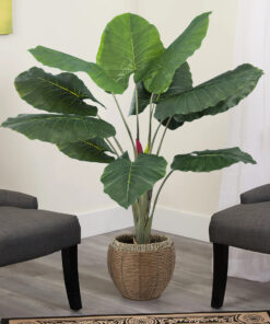 GloboStar® Artificial Garden TARO 20216 Τεχνητό Διακοσμητικό Φυτό Κολοκασία Υ140cm 11 20216 20337