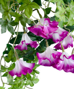 Alternative view of GloboStar® Artificial Garden MORNING GLORY HANGING BRANCH 20238 Τεχνητό Διακοσμητικό Κρεμαστό Φυτό Ιπομέα - Πρωϊνή Χαρά Υ60cm
