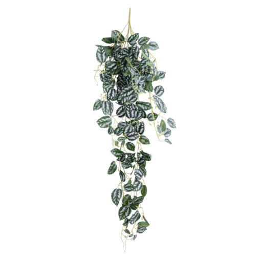 GloboStar® GloboStar® Artificial Garden SATIN POTHOS HANGING BRANCH 20242 Τεχνητό Διακοσμητικό Κρεμαστό Φυτό Ασημένια Άμπελός - Πόθος Υ120cm
