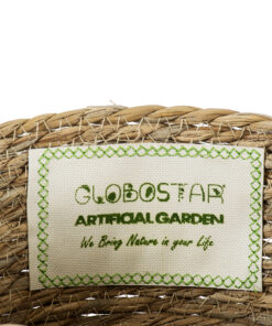 GloboStar® Artificial Garden SIFNOS 20268 Διακοσμητικό Πλεκτό Καλάθι - Κασπώ Γλάστρα - Flower Pot Μπεζ Φ25cm x Υ15cm 13 20268 6