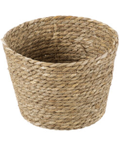 Alternative view of GloboStar® Artificial Garden PATMOS 20271 Διακοσμητικό Πλεκτό Καλάθι - Κασπώ Γλάστρα - Flower Pot Μπεζ Φ25cm x Υ19cm