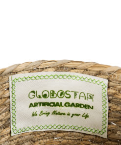 GloboStar® Artificial Garden PAROS 20275 Διακοσμητικό Πλεκτό Καλάθι - Κασπώ Γλάστρα - Flower Pot Μπεζ Φ19cm x Υ15cm 14 20275 6