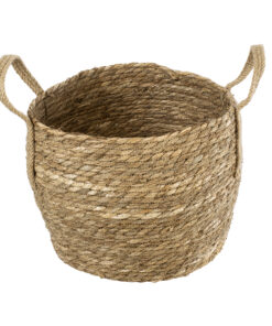 Alternative view of GloboStar® Artificial Garden PAROS 20277 Διακοσμητικό Πλεκτό Καλάθι - Κασπώ Γλάστρα - Flower Pot Μπεζ Φ29cm x Υ25cm