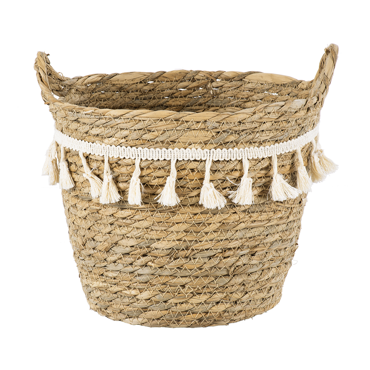 GloboStar® Artificial Garden SANTORINI 20284 Διακοσμητικό Πλεκτό Καλάθι - Κασπώ Γλάστρα - Flower Pot Μπεζ με Μακραμέ Φ20cm x Υ20cm 3 GloboStar® GloboStar® Artificial Garden SANTORINI 20284 Διακοσμητικό Πλεκτό Καλάθι - Κασπώ Γλάστρα - Flower Pot Μπεζ με Μακραμέ Φ20cm x Υ20cm