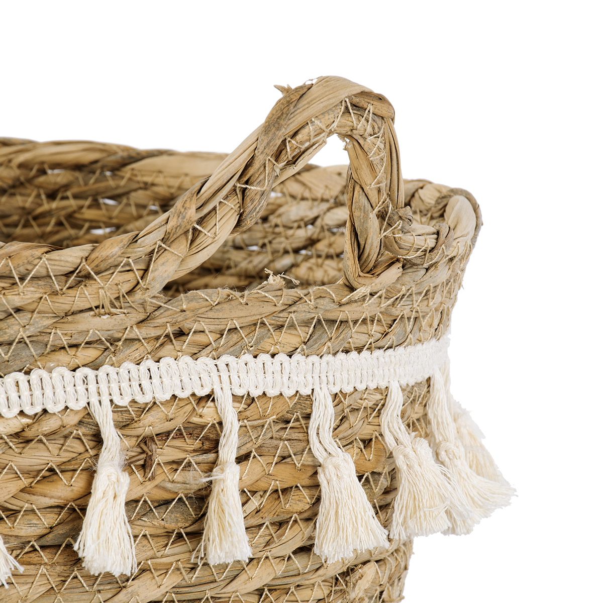 GloboStar® Artificial Garden SANTORINI 20284 Διακοσμητικό Πλεκτό Καλάθι - Κασπώ Γλάστρα - Flower Pot Μπεζ με Μακραμέ Φ20cm x Υ20cm 6 GloboStar® Artificial Garden SANTORINI 20284 Διακοσμητικό Πλεκτό Καλάθι - Κασπώ Γλάστρα - Flower Pot Μπεζ με Μακραμέ Φ20cm x Υ20cm - Image 4