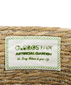 GloboStar® Artificial Garden TINOS 20292 Διακοσμητικό Πλεκτό Καλάθι - Κασπώ Γλάστρα - Flower Pot Μπεζ Φ35cm x Υ30cm 14 20292 6