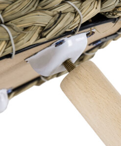 GloboStar® Artificial Garden SKOPELOS 20296 Διακοσμητικό Πλεκτό Καλάθι - Κασπώ Γλάστρα - Flower Pot Μπεζ με Καφέ Φ26cm x Υ36cm 18 20296 7