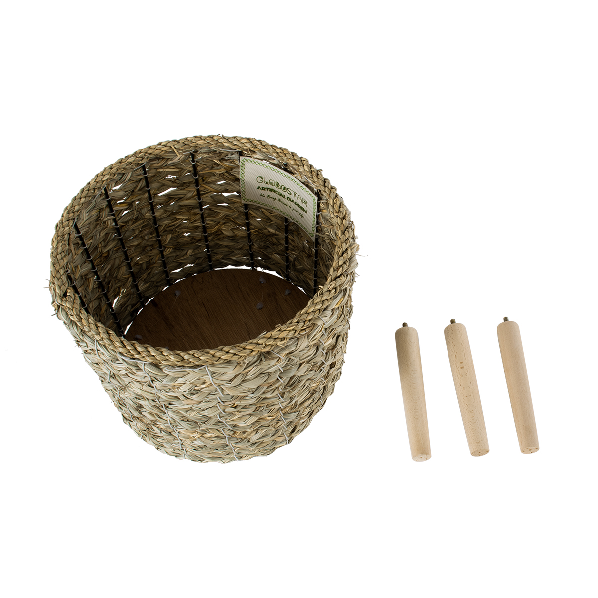 GloboStar® Artificial Garden SKOPELOS 20296 Διακοσμητικό Πλεκτό Καλάθι - Κασπώ Γλάστρα - Flower Pot Μπεζ με Καφέ Φ26cm x Υ36cm 9 GloboStar® Artificial Garden SKOPELOS 20296 Διακοσμητικό Πλεκτό Καλάθι - Κασπώ Γλάστρα - Flower Pot Μπεζ με Καφέ Φ26cm x Υ36cm - Image 7