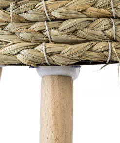 GloboStar® Artificial Garden SKOPELOS 20298 Διακοσμητικό Πλεκτό Καλάθι - Κασπώ Γλάστρα - Flower Pot Μπεζ με Καφέ Φ26cm x Υ55cm 16 20298 6